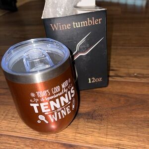 Copper Wine Tumbler - Tennis & Wine